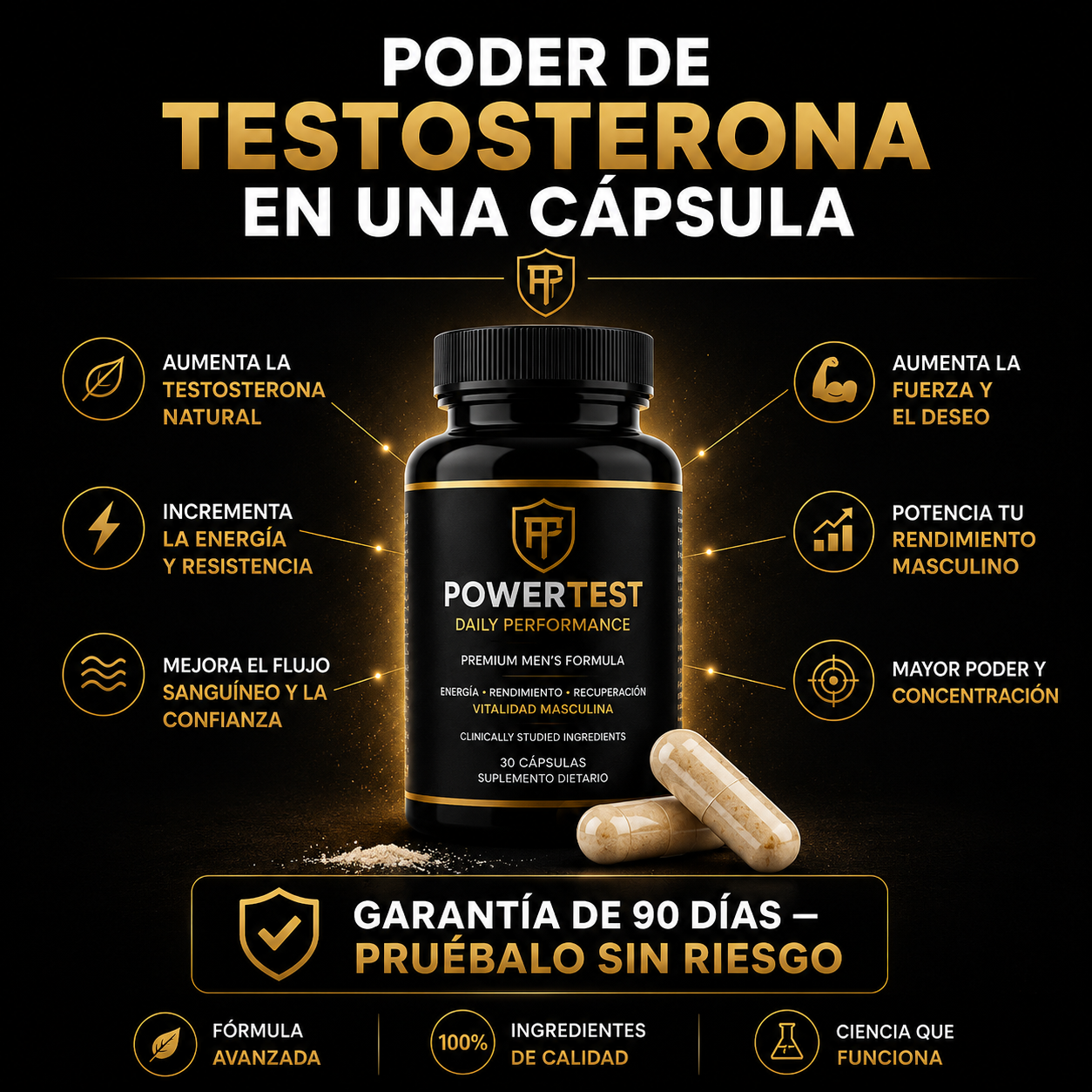 PowerTest - poder de testosterona en una capsula
